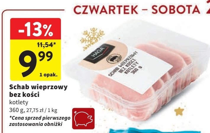 Schab wieprzowy plastry Haga promocja