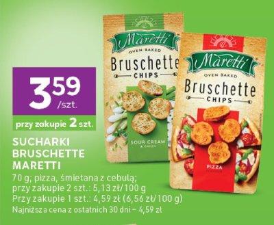 Sucharki Bruschette Maretti pizza promocja w Stokrotka