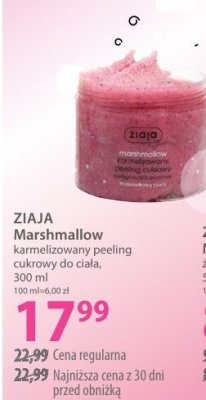Peeling cukrowy ZIAJA Czekoladowy do ciała gruboziarny z masłem kakaowym promocja w Hebe