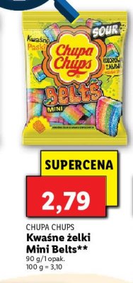 Żelki kwaśne Chupa chups belts mini promocja