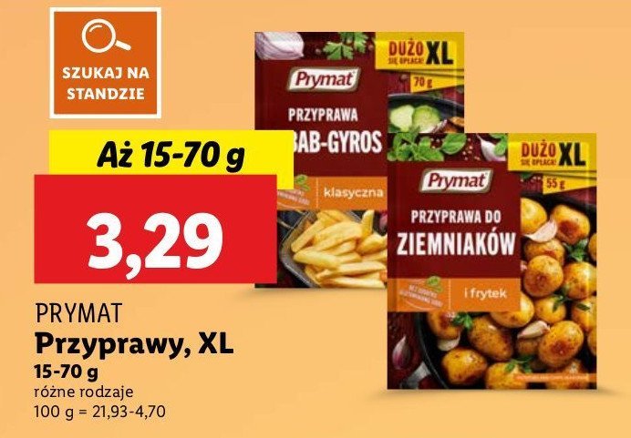 Przyprawa kebab-gyros xxl Prymat promocja w Lidl
