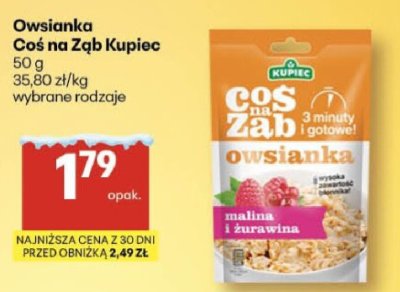 Owsianka Coś na Ząb Kupiec, wybrane rodzaje promocja w Delikatesy Centrum