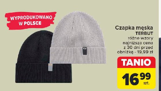 Czapka męska TERBUT promocja w Carrefour