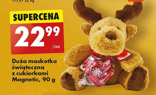 Cukierki w czekoladzie + maskotka Magnetic promocja w Biedronka