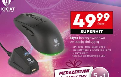 Mysz bezprzewodowa ze stacją dokującą  promocja w Biedronka