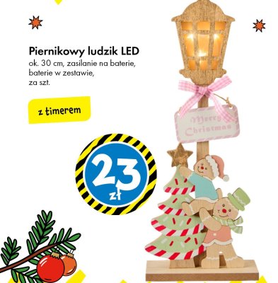 Piernikowy ludzik LED promocja w Tedi