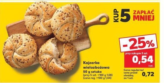 Kajzerka wielozbożowa Z naszej piekarni kaufland promocja