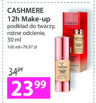 Podk艂ad do twarzy 02 s艂oneczny Cashmere 12h make-up promocja