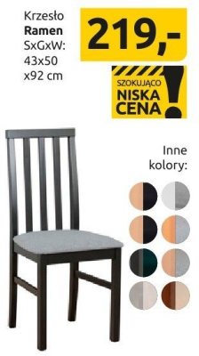 Krzesło Ramen SxGxW: 43x50x92 cm promocja w Black Red White