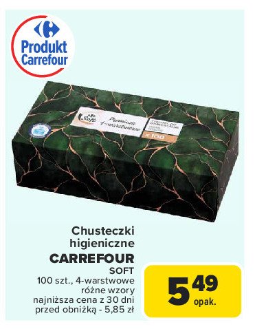 Chusteczki higieniczne Carrefour soft promocja w Carrefour Market