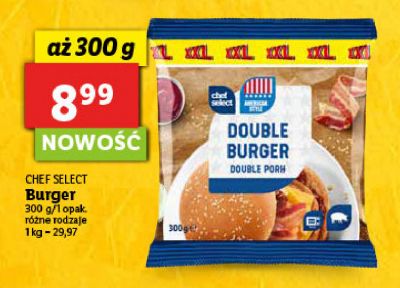 Burger double Chef select promocja