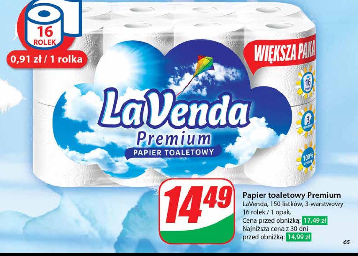 Papier toaletowy premum Lavenda promocja