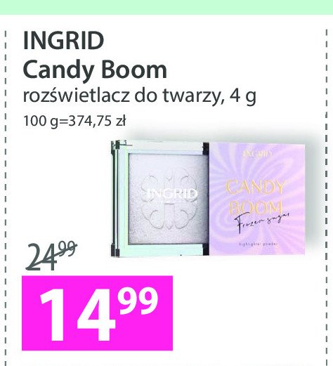 Rozświetlacz do twarzy Ingrid candy boom Ingrid cosmetics promocja