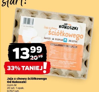 Jaja z chowu ściółkowego Od Kokoszki promocja w Netto