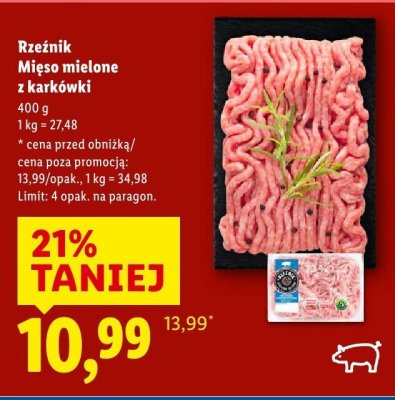 Mięso mielone z karkówki Rzeźnik promocja w Lidl