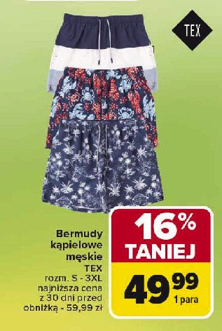 Bermudy kąpielowe męskie s-3xl Tex promocja