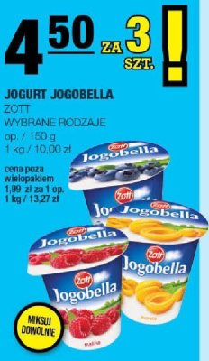 Jogurt Jogobella Zott wybrane rodzaje promocja w SPAR