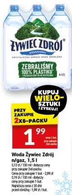 Woda Żywiec Zdrój n/gaz, 1,5 l promocja w Twój Market
