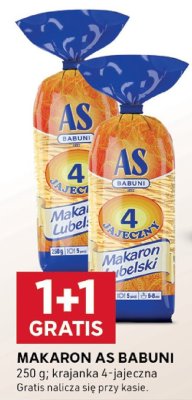 Makaron Babuni 1+1 GRATIS AS promocja w Stokrotka