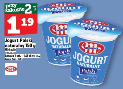 Jogurt Polski naturalny 150 g Mlekovita promocja w TOPAZ