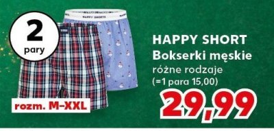 Bokserki męskie HAPPY SHORT 2 pary promocja w Kaufland
