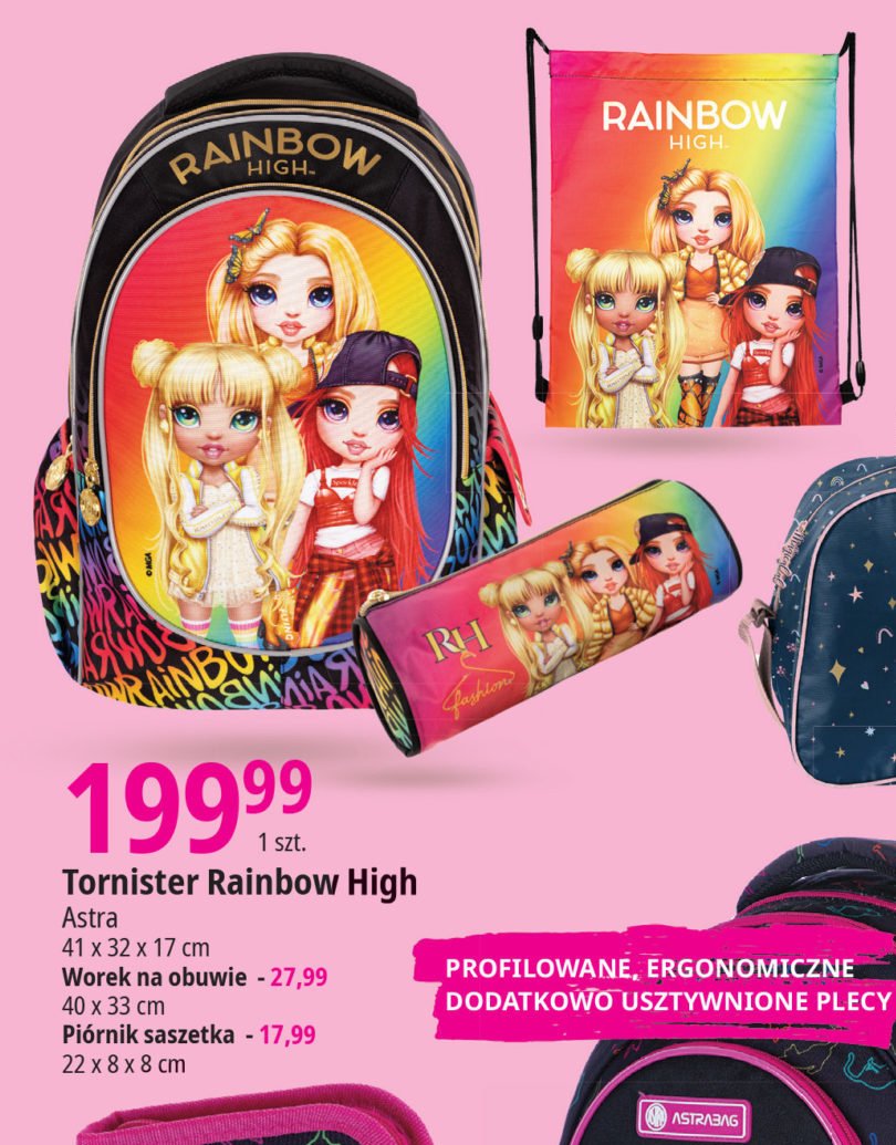 Worek rainbow high golden style Astra promocja