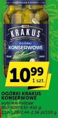 Ogórki Krakus konserwowe promocja w Euro Sklep