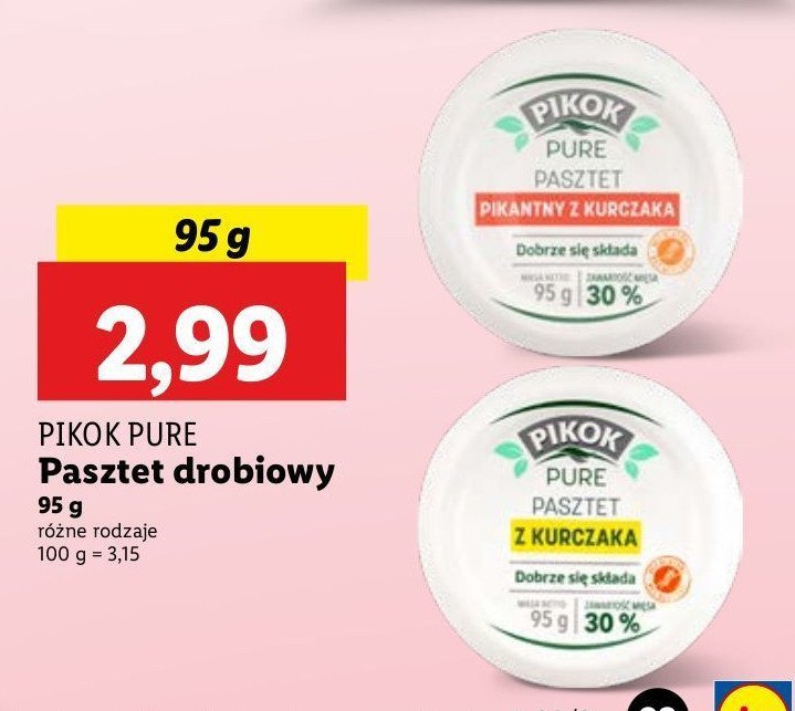 Pasztet z kurczaka Pikok pure promocja