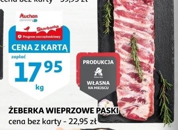 Żeberka wieprzowe paski Auchan promocja w TOPAZ