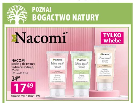 Peeling do twarzy z korundem Nacomi face scrub promocja