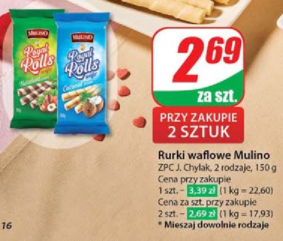 Rurki kokosowe Mulino promocja