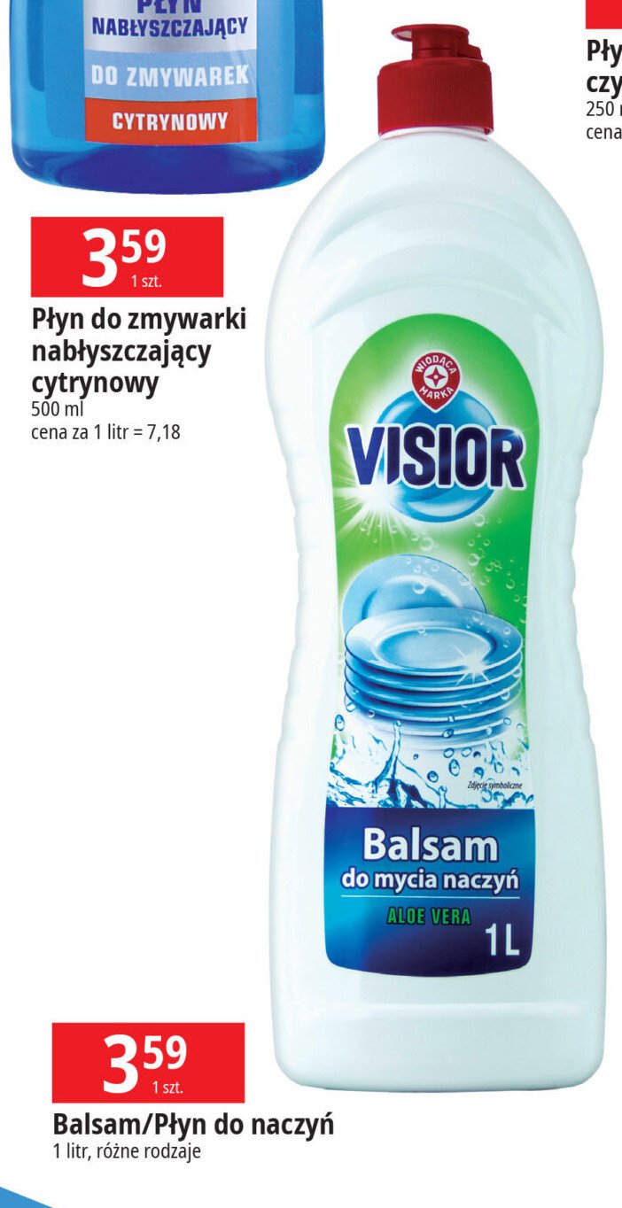 Balsam do mycia naczyć sensitive aloe vera Wiodąca marka visior promocja