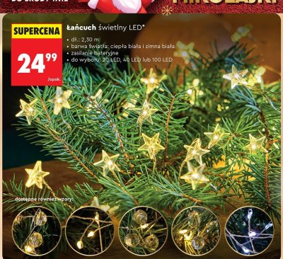 Łańcuch świetlny LED 2,3 m promocja w Biedronka