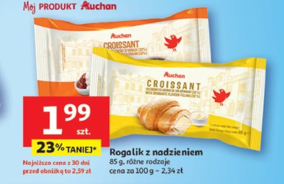 Rogal z nadzieniem morelowym Auchan promocja