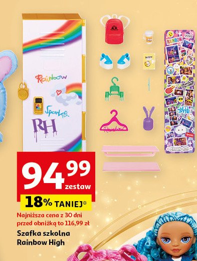 Szafka szkolna rainbow high promocja w Auchan