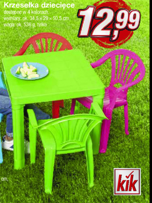 Krzesło dziecięce 34.4 x 29 x 50.5 cm promocja