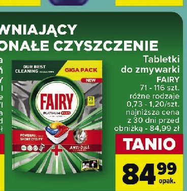 Tabletki do zmywarki Fairy platinum plus promocja w Carrefour Market