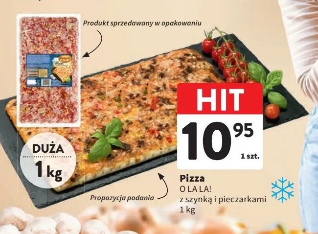 Pizza z szynką i pieczarkami O la la! promocja