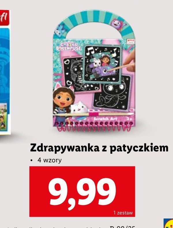 Zdrapywanka z patyczkiem koci domek gabi promocja