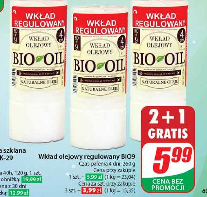 Wkład olejowy 4d promocja w Dino