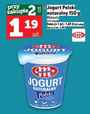 Jogurt Polski naturalny Mlekovita promocja w TOPAZ