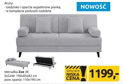 Wersalka Zoe 3K promocja w Black Red White