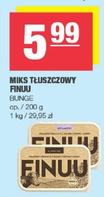 Miks tłuszczowy Finuu Bunge promocja w SPAR