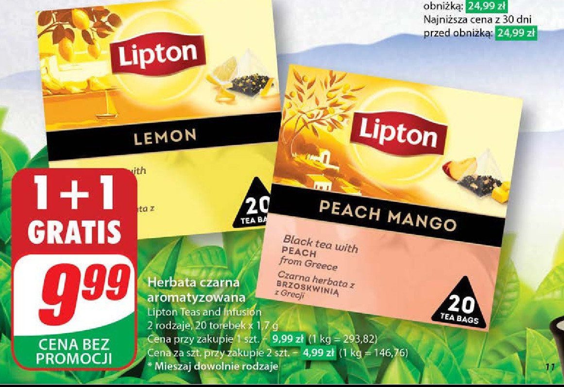 Herbata Lipton peach mango promocja