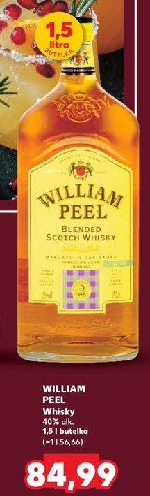 Whisky William peel blended scotch whisky promocja w Kaufland