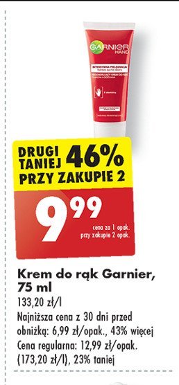 Krem do rąk intensywnie regenerujący Garnier hand promocja