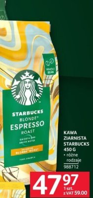 Kawa ziarnista Starbucks Blonde Espresso Roast 450g promocja w Selgros