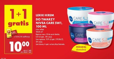 Krem do twarzy lekki łagodzący Nivea creme care promocja
