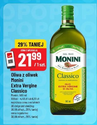 Oliwa z oliwek Monini Extra Vergine Classico promocja w POLOmarket