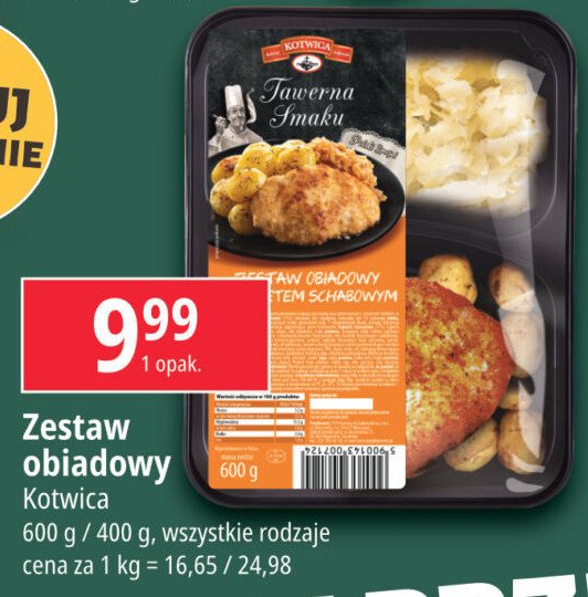 Zestaw obiadowy z kotletem schabowym Kotwica promocja